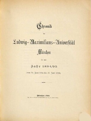 Chronik. 1894/95