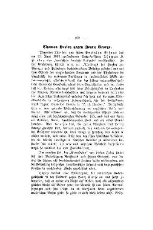 Thomas Hurley gegen Henry George