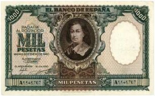 Geldschein, 500 Pesetas, 9.1.1940