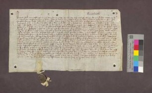 Lehnrevers des Johannes von Wehr, Wirts zu Stetten, gegenüber der Basler Dompropstei.