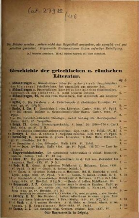 Antiquarischer Catalog, 46,II