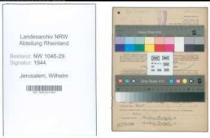 Entnazifizierung Wilhelm Jerusalem , geb. 28.10.1889 (Beamter)