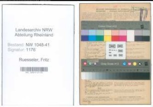 Entnazifizierung Fritz Ruesseler , geb. 01.04.1911 (Former)