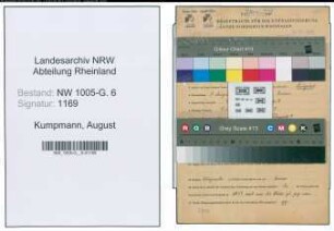 Entnazifizierung August Kumpmann , geb. 05.08.1896 (Former)