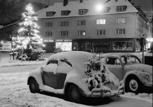 Freiburg: VW mit Tannenbaum auf Gepäckträger
