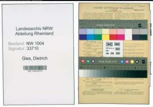 Entnazifizierung Dietrich Gies , geb. 29.08.1899 (Kaufm.Angestellter)