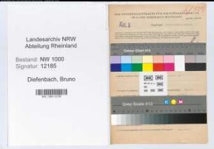 Entnazifizierung Bruno Diefenbach, geb. 12.04.1915 (Verwaltungsinspektor)
