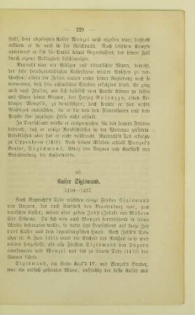 50. Kaiser Sigismund. 1410 - 1437
