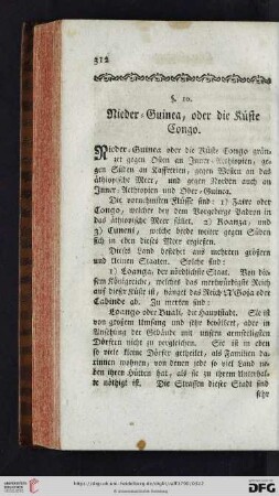 §. 10: Nieder-Guinea, oder die Küste Congo