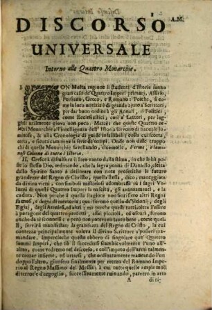 Del Mappamondo Istorico Cioè Ordinata Narrazione Dei Qvattro Sommi Imperi Del Mondo Da Nin I. Imperator degli Assiri, sino al Regnante Imperadore Austriaco E Della Monarchia Di Christo Da S. Pietro Primo Papa sino à nostri di, [1]