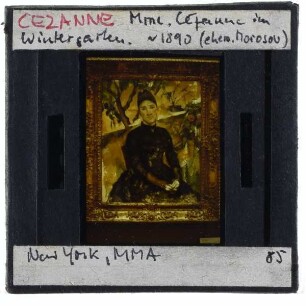 Cézanne, Porträt der Mme Cézanne im Gewächshaus