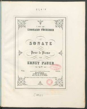 Sonate Pour le Piano : Op. 22