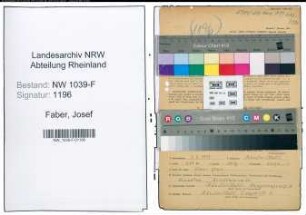 Entnazifizierung Josef Faber , geb. 01.06.1913 (Postinspektor)