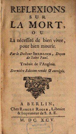Reflexions sur la mort