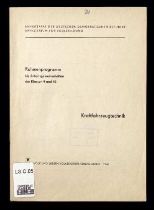 Kraftfahrzeugtechnik