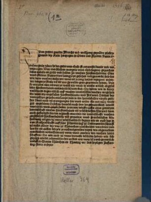 Von gottes gnaden Albrecht vnd wolfgang geprüder pfalltzgrauen bey Rein hertzogen in Obern vnd Nydern Bairn [etc.]. [V]nnsern grůs zůuor lieben getrewen. ... die notturfft eruordert, die lanndtschafft vnnsers angefallen Fürstenthůmbs ... zů vnns zebeschaiden, so begern wir an euch das jr ... bey vns zu Münnchen zuerscheinen ...