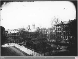 Bürgerhospital und Spitalgarten von der Senckenberg Straße aus