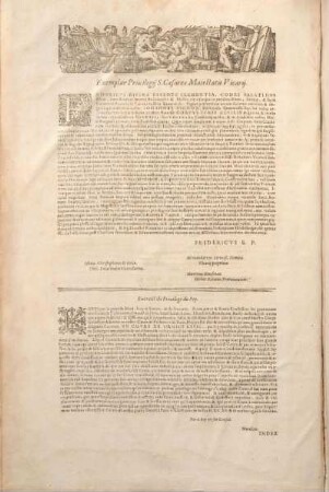 Exemplar Privilegij S. Caesareae Maiestatis Vicarij.