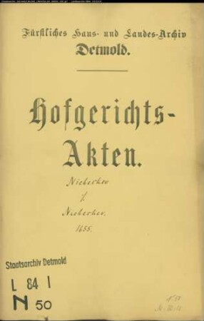 Niebecker, Joachim gegen Dr. Konrad Niebeckers Erben zu Höxter - Rückgabe einer Bibliothek