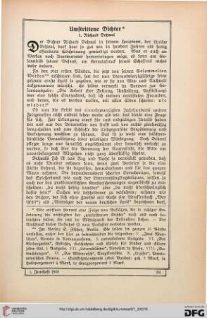 Umstrittene Dichter, [1]: Richard Dehmel