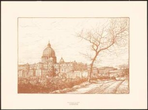 Petersdom, Rom. Vatikan, Rom: Perspektivische Ansicht (aus: Reisestudien, 1910)