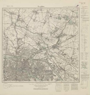 4868 (alte Nr.: 2828) Breslau (Nord), Meßtischblatt (4cm - Karte)