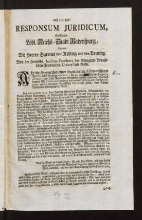 24r-31r, Responsum Juridicum
