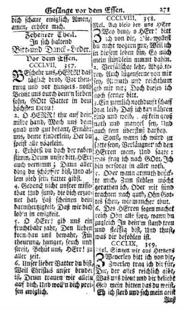 Zehender Theil. In sich haltend Bitt- und Danck-Lieder.