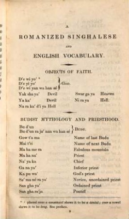 A romanized-Singhalese and english Vocabulary : with a large collection of common phrases and short sentences