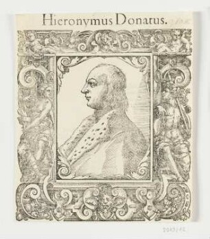 Bildnis Hieronymus Donatus, aus: Paolo Giovio, "Elogia", Basel 1577