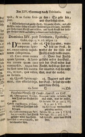 241-253, Am XIV. Sonntag nach Trinitatis; Am XV. Sonntag nach Trinitatis