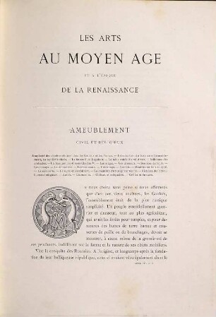 Les arts au moyen age et a l'époque de la renaissance : par Paul Lacroix. Ouvrage illustré de vingt planches chromolithographiques exécutées par F. Kellerhoven, 1