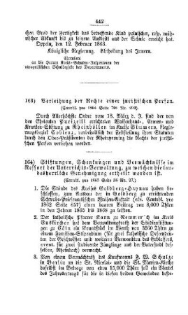 Verleihung der Rechte einer juristischen Person : [V. Elementarschulwesen]
