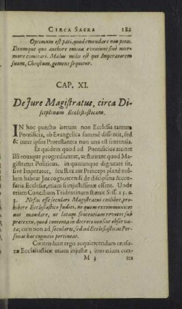 Cap. XI. De Jure Magistratus