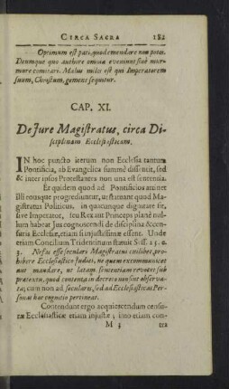Cap. XI. De Jure Magistratus