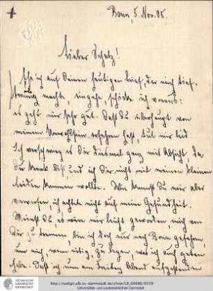 Brief vom 05.11.1905