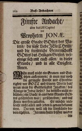 Fünfte Andacht.