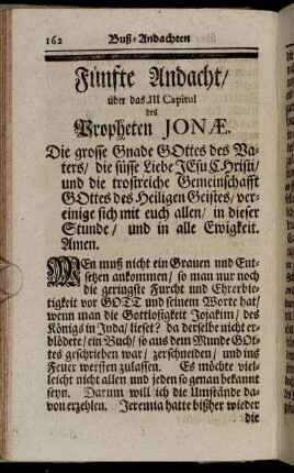 Fünfte Andacht.