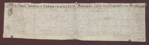 Schuldverschreibung von Hans Zwinkherr von Umweg gegen St. Jakob in Steinbach