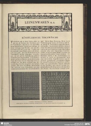 Tischdecken
