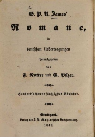 G. P. R. James' Romane, 156. Die Stiefmutter ; 7