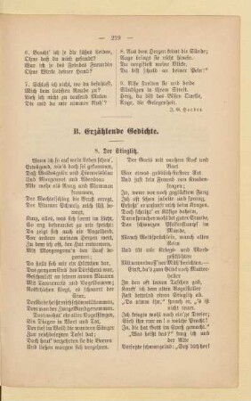 B. Erzählende Gedichte