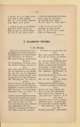 B. Erzählende Gedichte