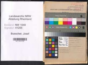 Entnazifizierung Josef Buescher , geb. 24.04.1885 (Riemendreher)