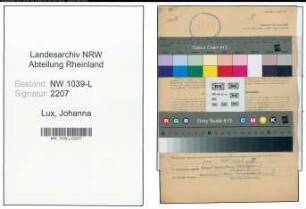 Entnazifizierung Johanna Lux , geb. 03.01.1906 ()