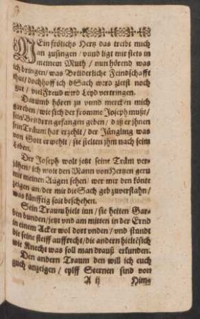 Mein frölichs Hertz das treibt mich || an zusingen/ vnnd ligt mir stets in || meinem Muth/