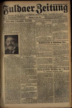 Ausgabe vom Mittwoch, den 31. Juli 1929.