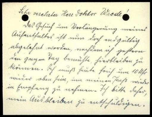 C. Mühl an W. Wrede