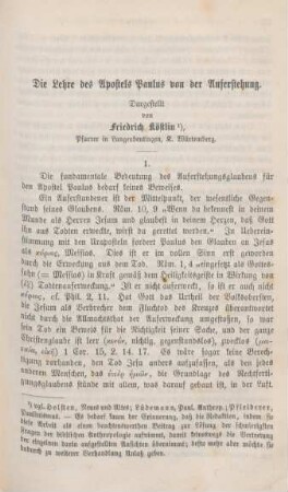 271-288 Die Lehre des Apostels Paulus von der Auferstehung