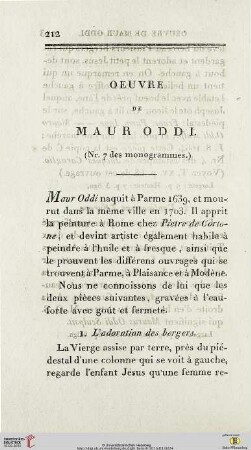 Oeuvre de Maur Oddi